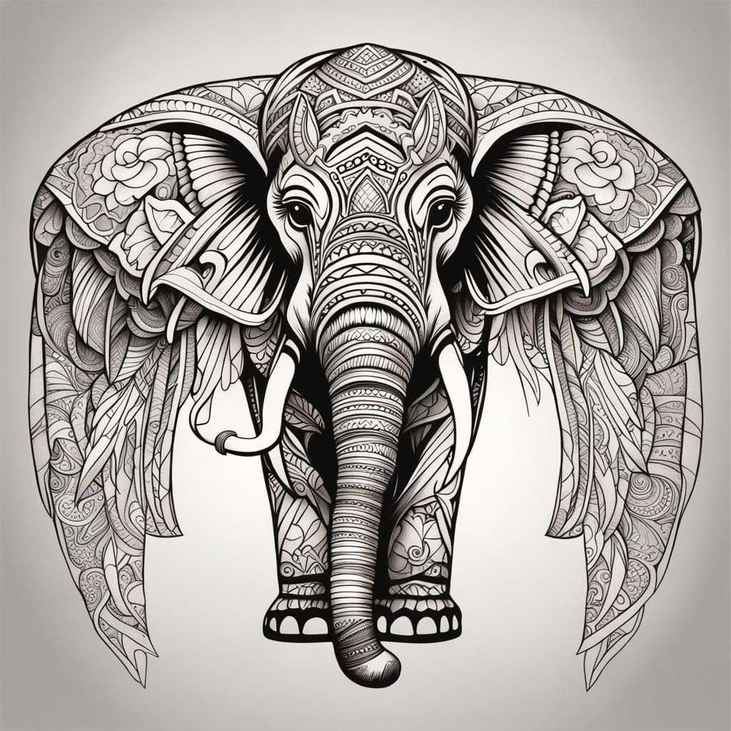 Ulaf Kriel tattoo art - Did this stack of elephants using  @rrdtattoosupplies @tattoo_medic_ @lekke_brew #lineart #linework #tattooart  #elephant #elephanttattoo #pretoria #blackwork #privatestudio | Facebook