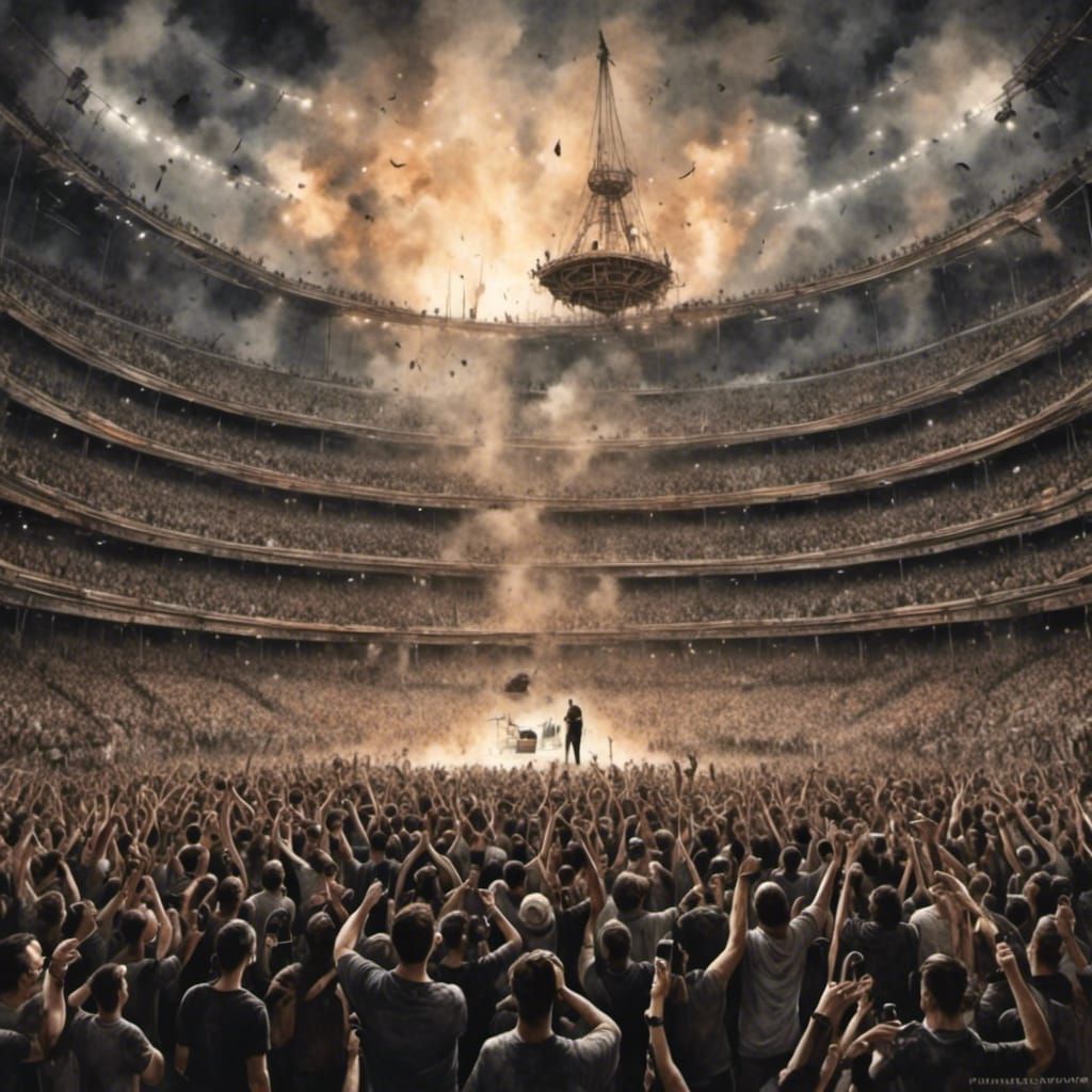 <lora:Savant Sketch:1.0> Three Days Grace live concert <lora:di Michelangelo:1.0> 