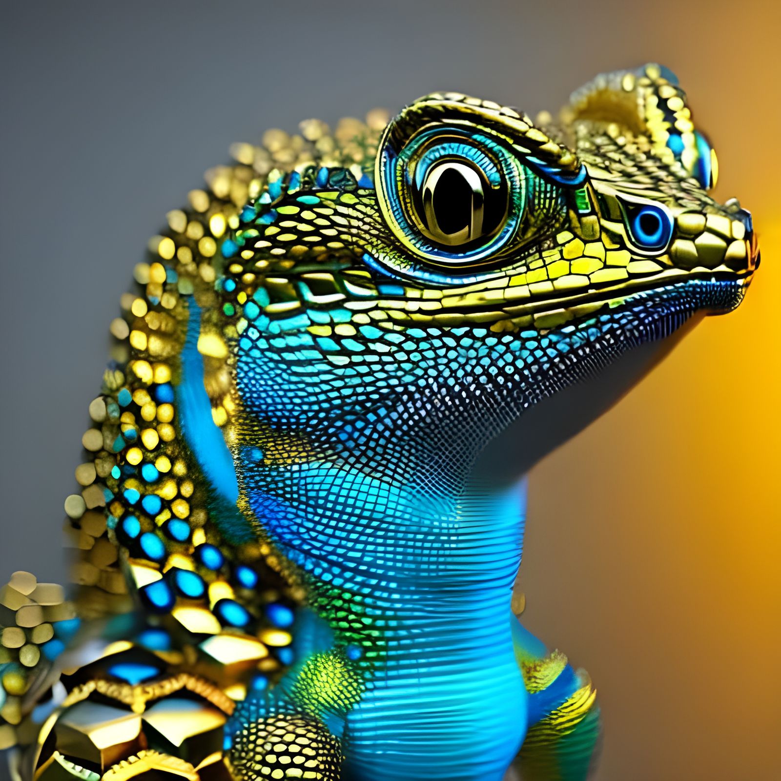 Golden Lizard  by @Persian