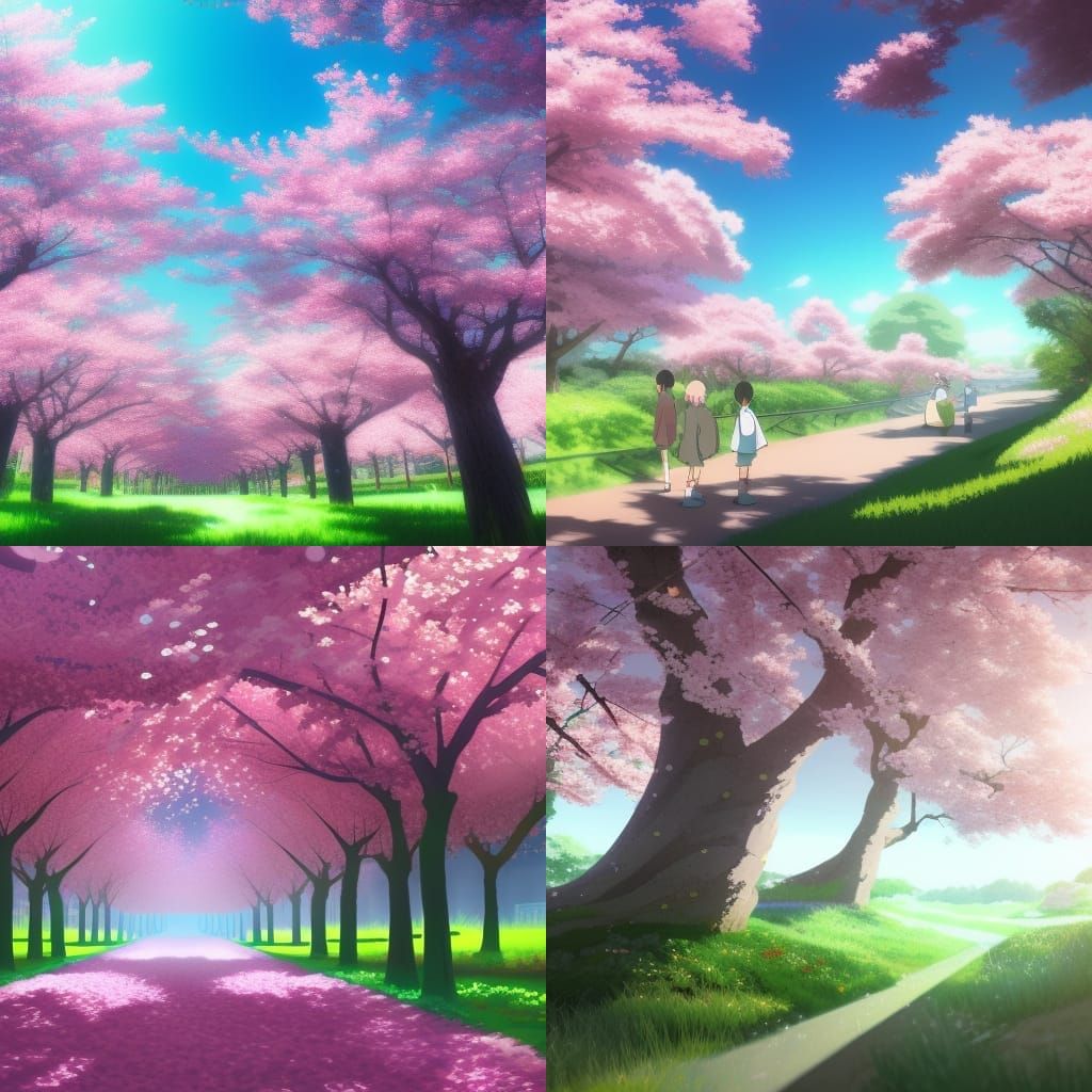 cherry blossom trees