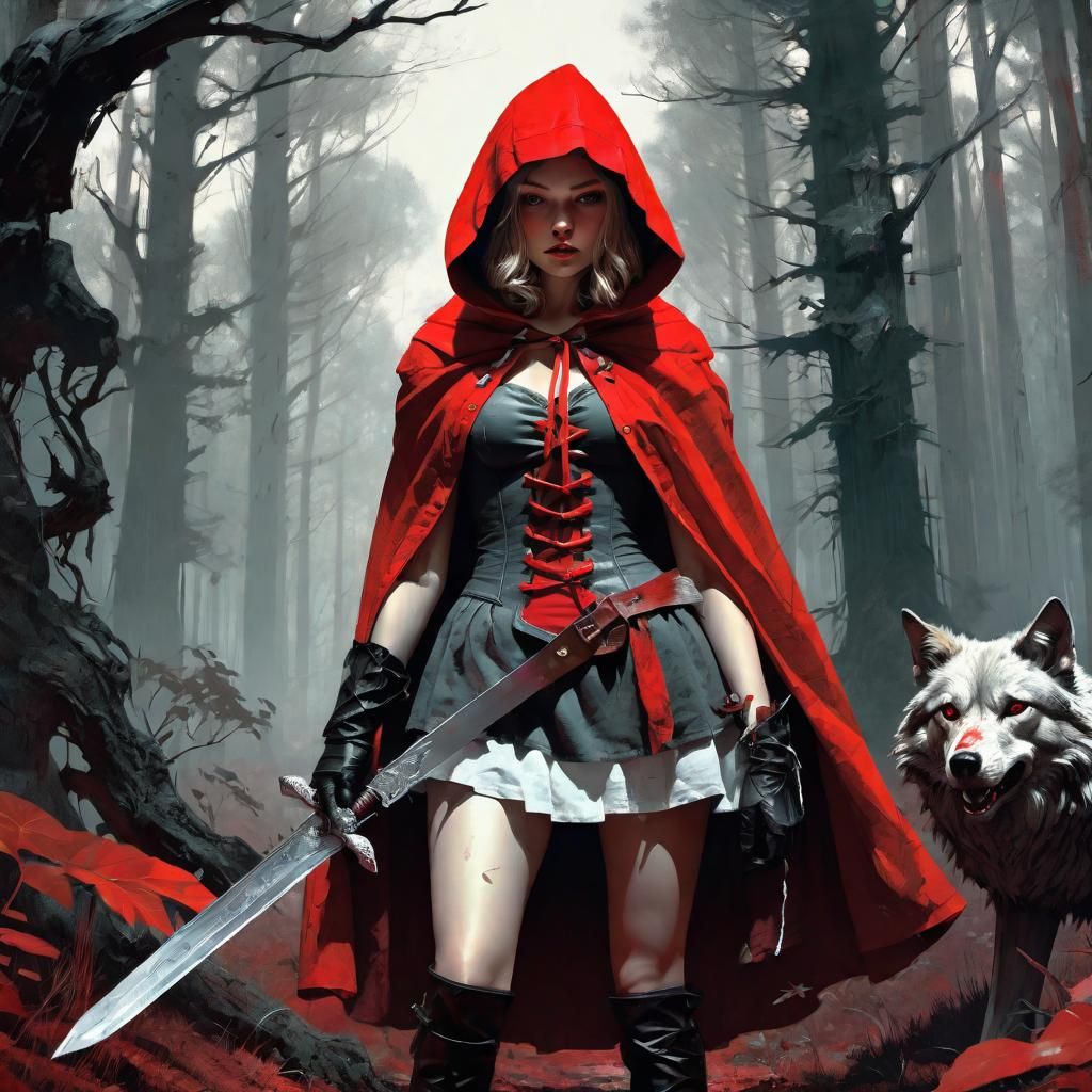 Redriding hood. AI Generated Artwork NightCafe Creator