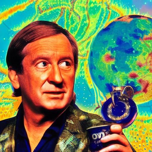 Clive Middlesex; English a meteorologist in retro 70s style;...