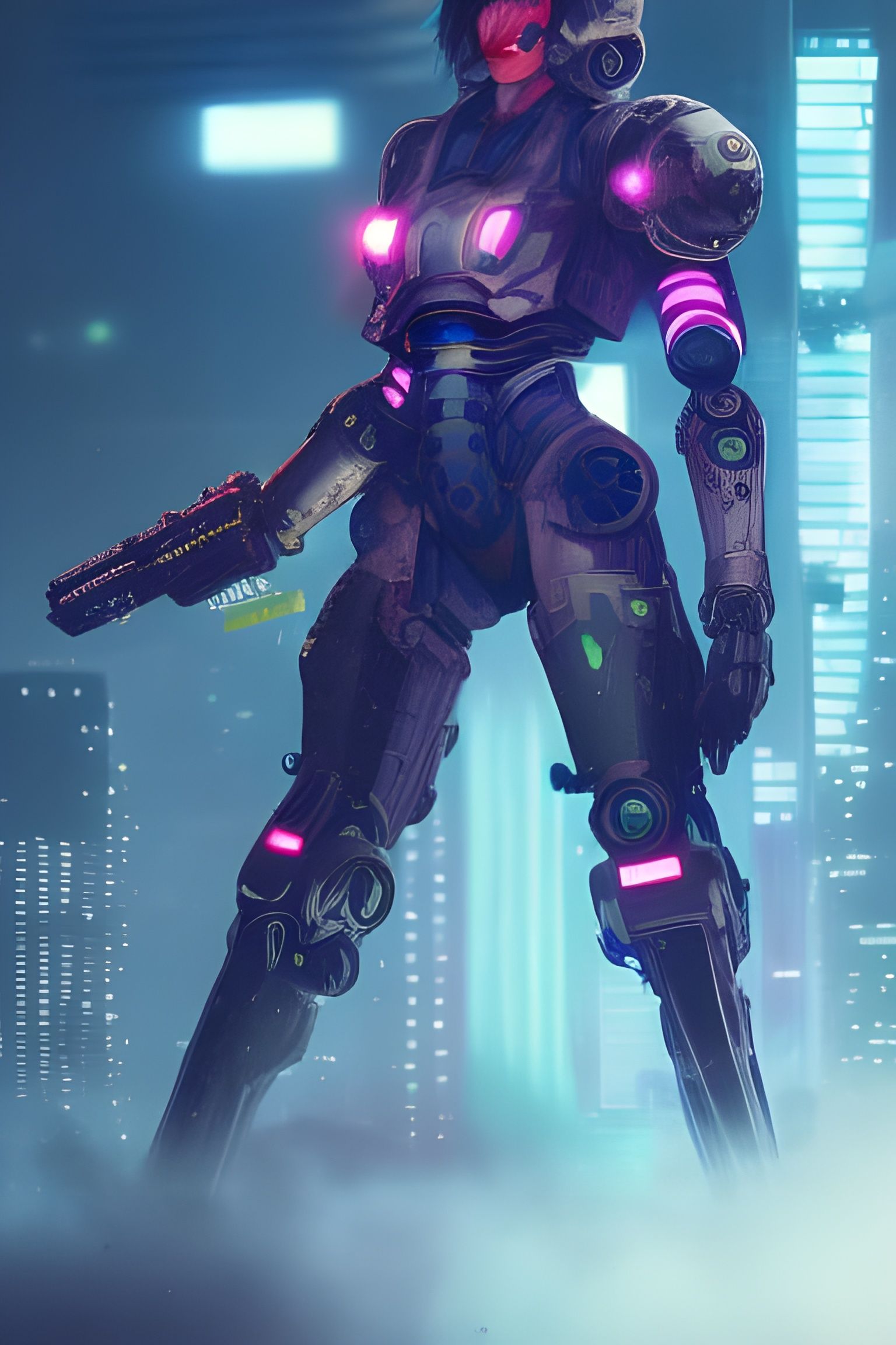 Cyberpunk bounty hunter