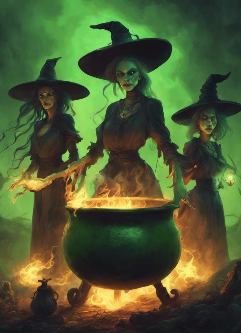 Coven of Hags AI Generated Artwork NightCafe Creator