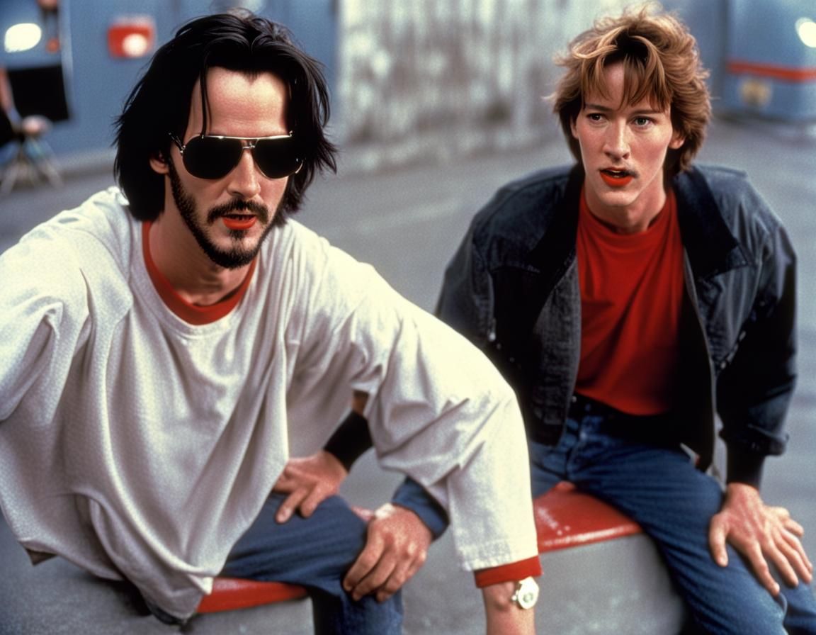 Keanu_Reeves and Alex_Winter in Bill_And_Teds_Excellent_Adventure - AI ...