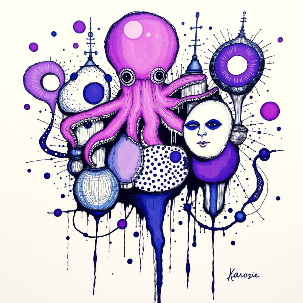 <lora:BLUEBERRY INK:1.0> Giant octopus