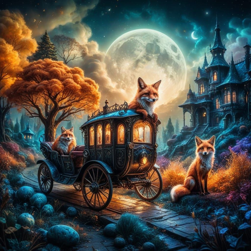 Ghost Fox Sculpting Moonlight 🦊💎