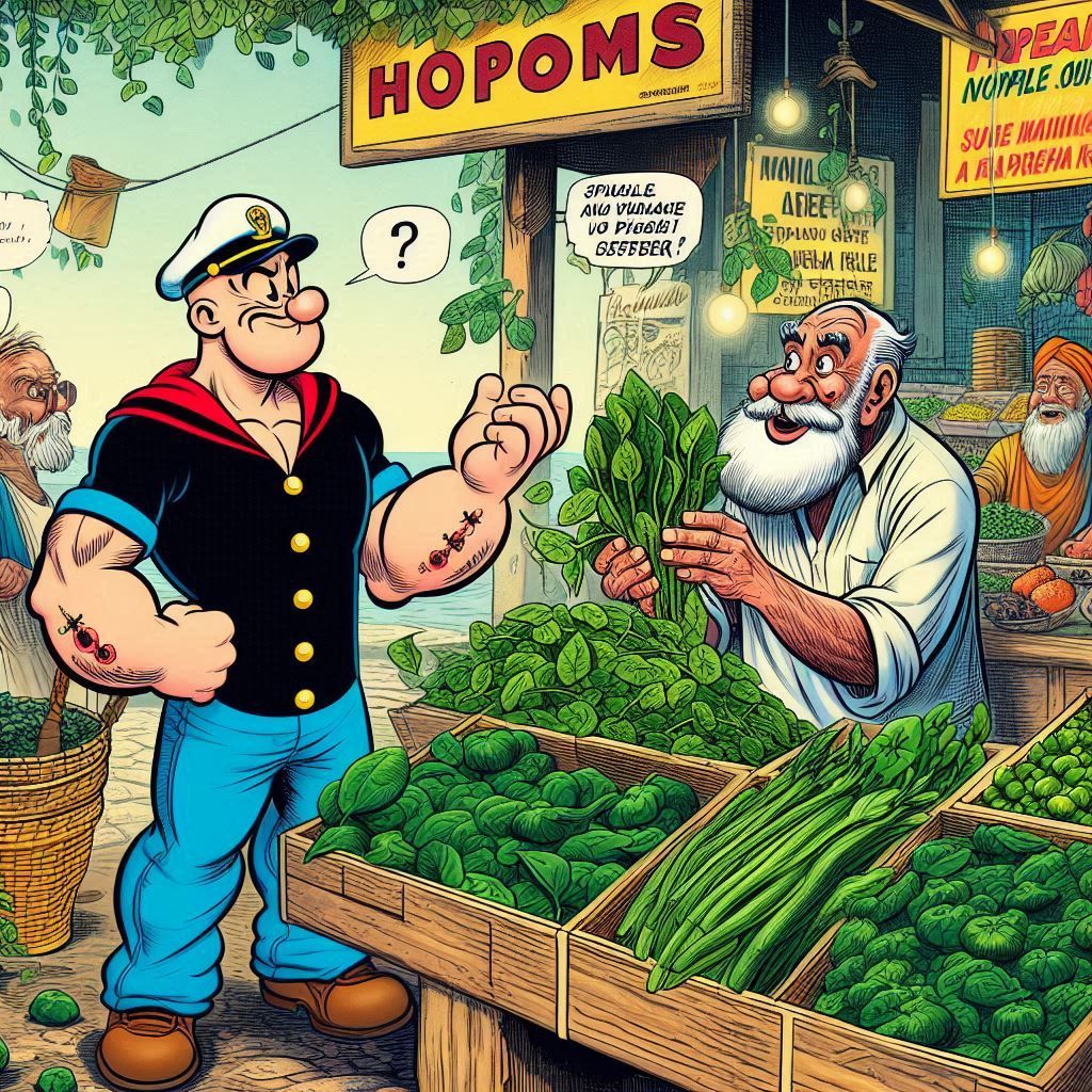 Popeye and spinach : story