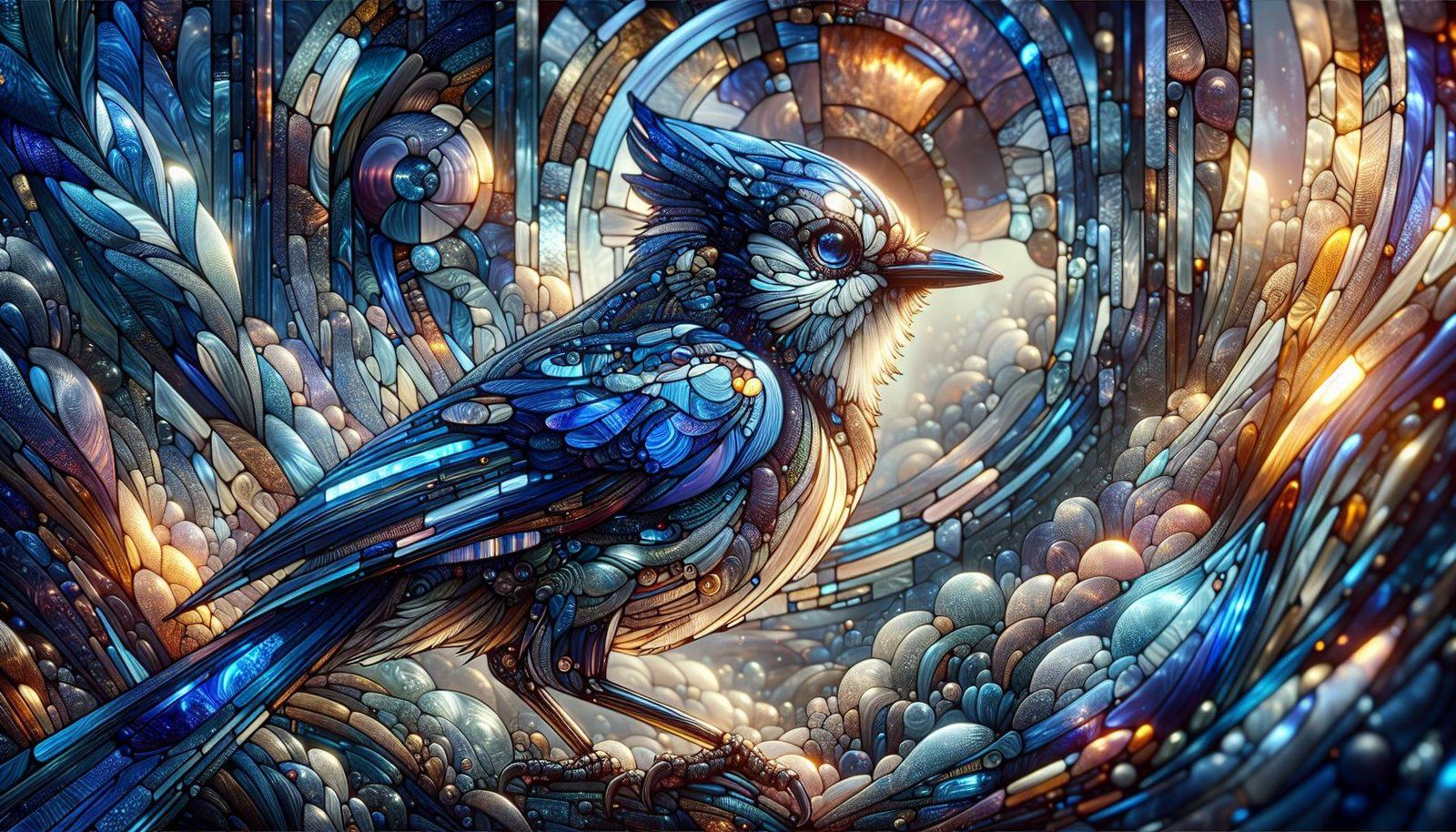 Staind Glass Blue Jay!