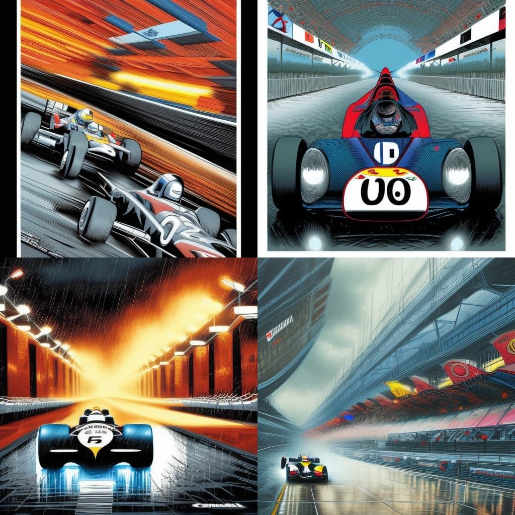 Formula 1 rainy race