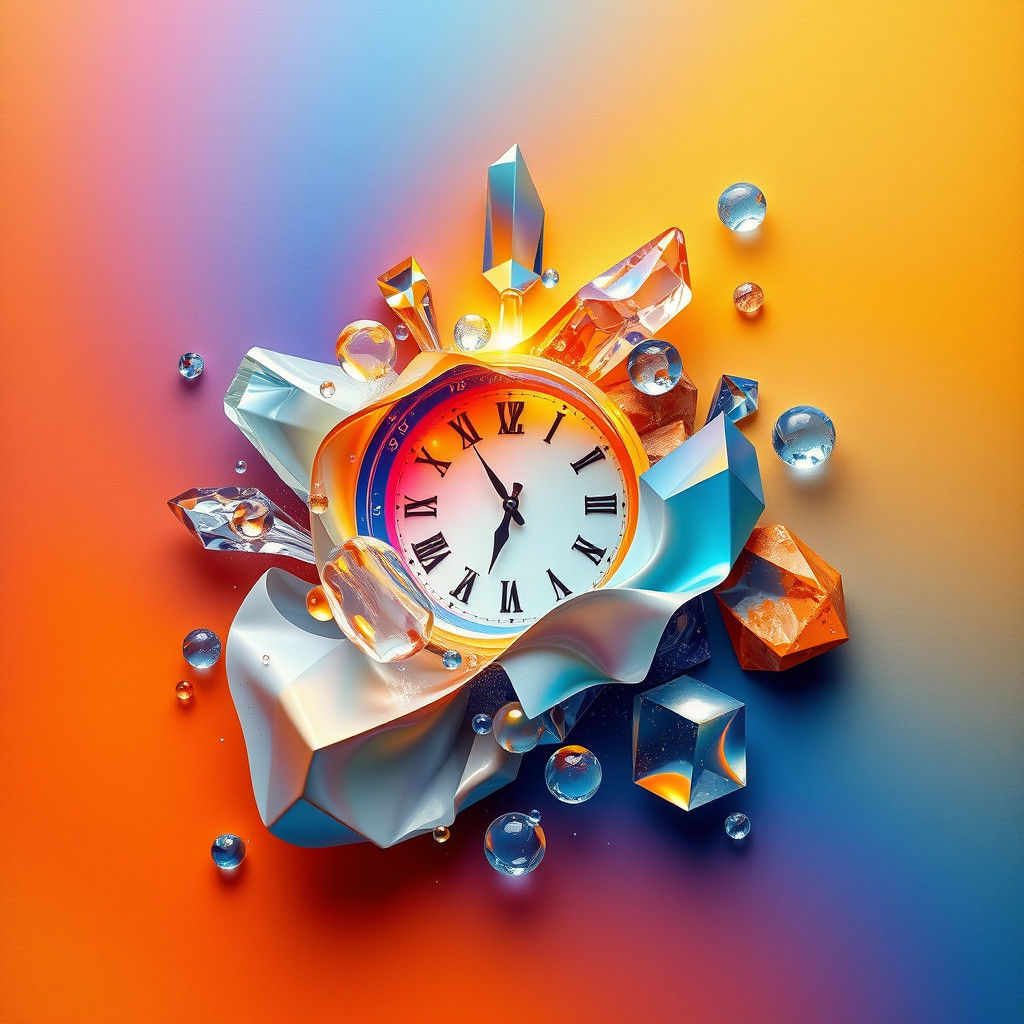 Radiant Iridescent Entity in Surrealist Style