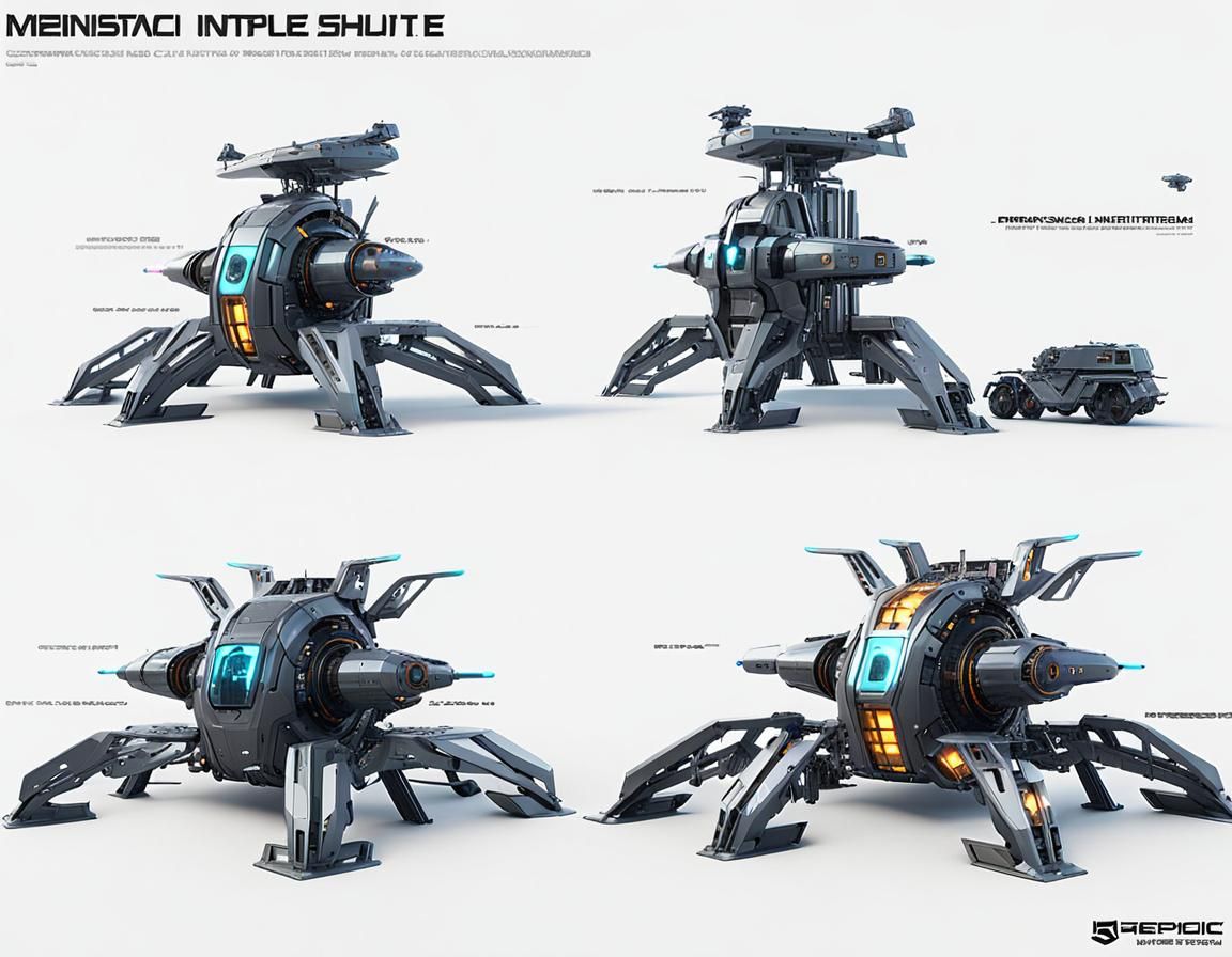 Personnel Shuttle intricate mech details, ground level shot,...