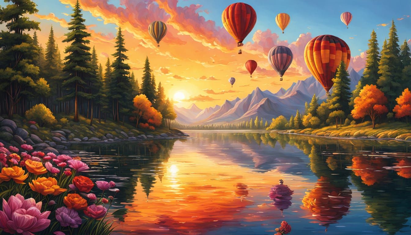 Hot Air Balloons  by @Textured Color