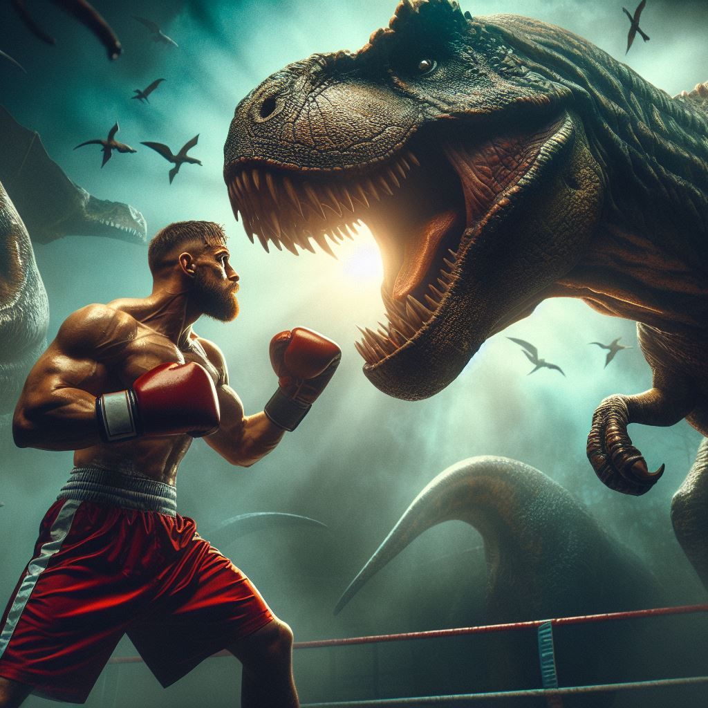 Boxing a Tyrannosaurus Rex! 🥊🦖