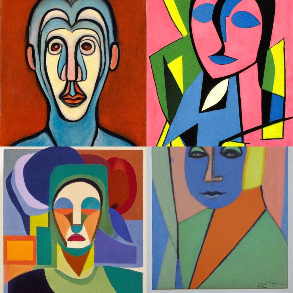 A portrait in the style of Orphism