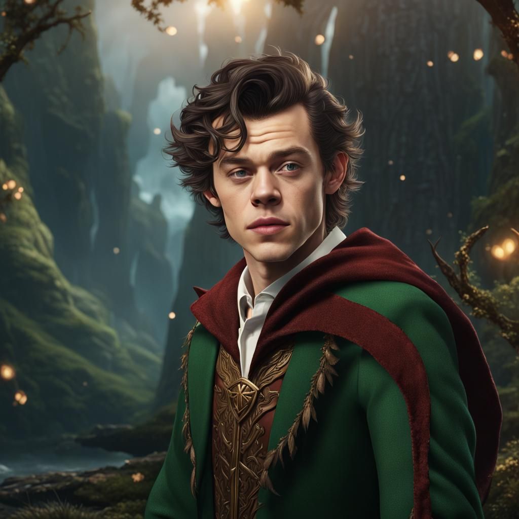 Harry Styles as an elf wizard - AI Generated Artwork - NightCafe Creator