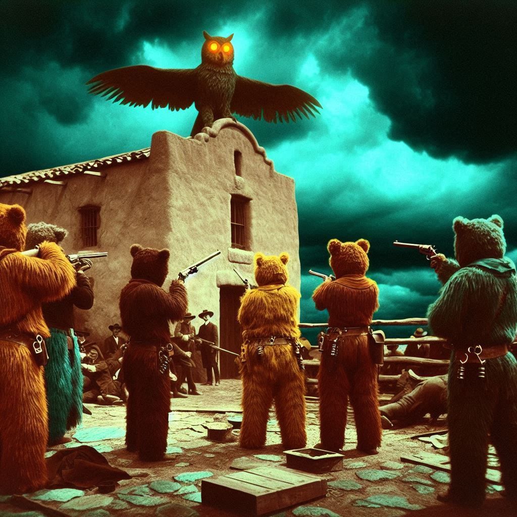 La pandilla de los ositos de peluche se enfrenta a la lechuza.