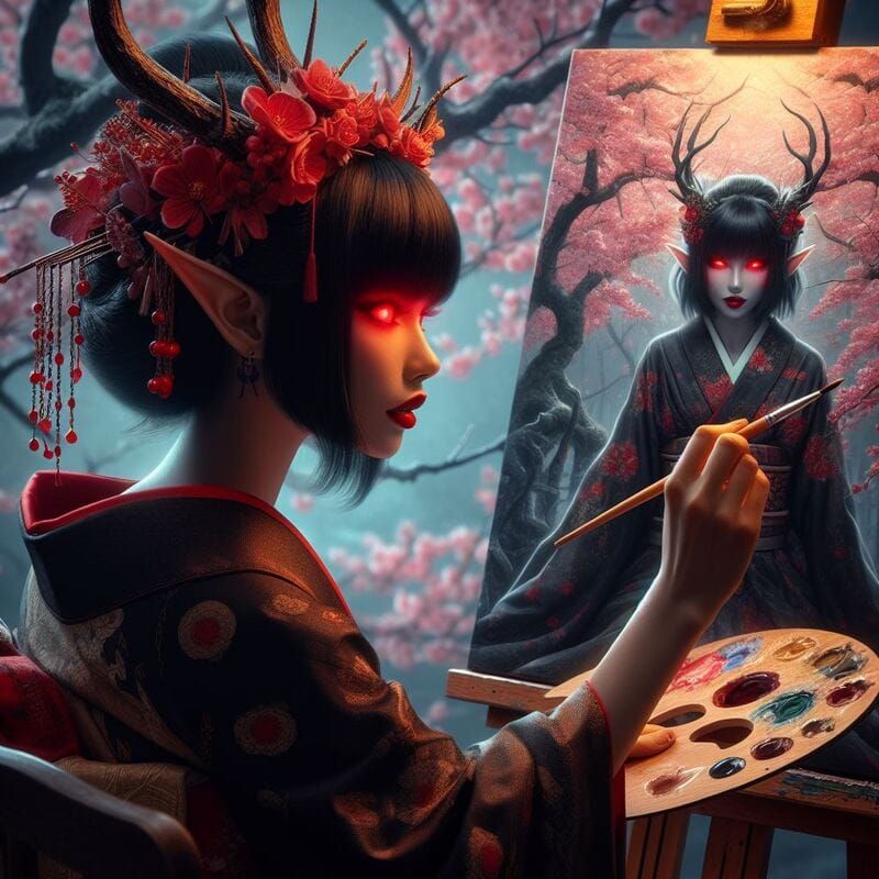 Backdoor Geisha Self Portrait