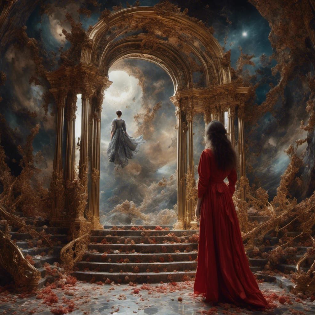 <lora:Midnight Vibrance:1.0> “There she stood in the doorway/I heard the mission bell/ And I was thinking to myself/ This could be Heaven or...