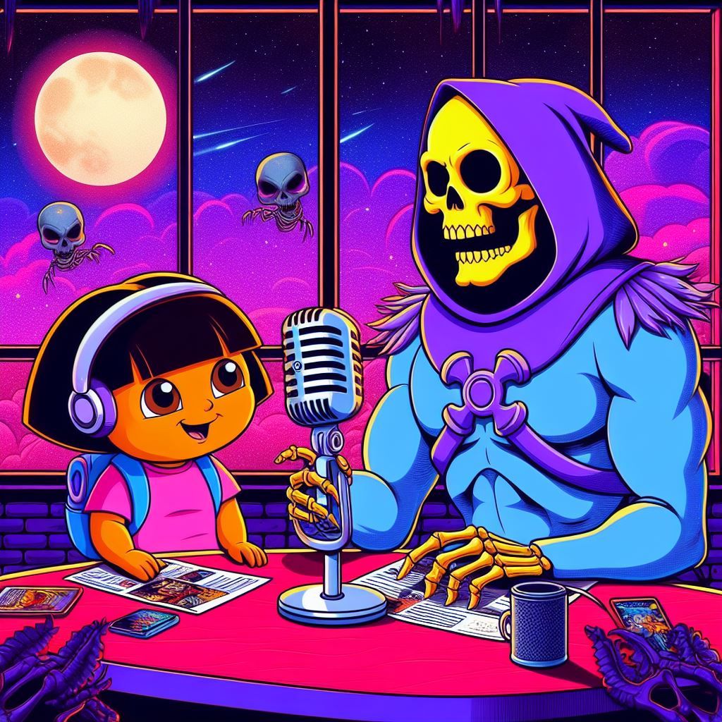 Skeletor Podcast - Dora #01 - Ai Generated Artwork - Nightcafe Creator