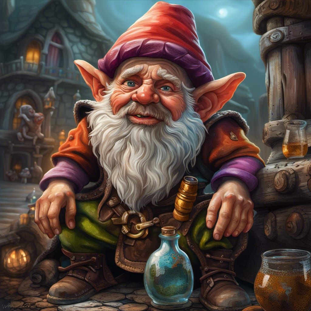 Gnome Down On His Luck - Ai Generated Artwork - Nightcafe Creator