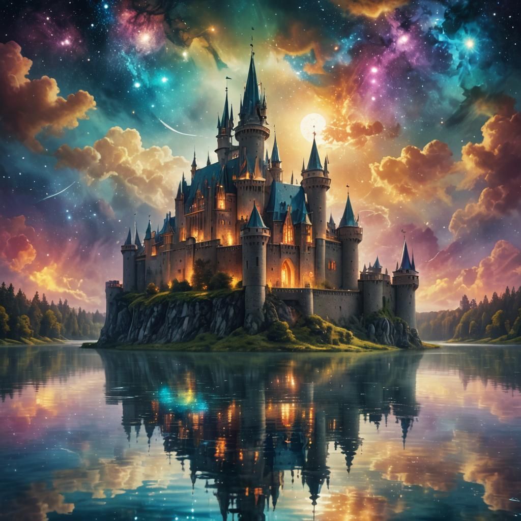 The medieval gothic castle