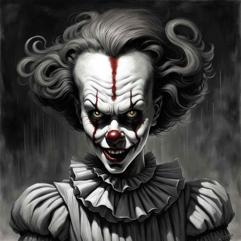 Demonic eldritch female pennywise - AI Generated Artwork - NightCafe ...