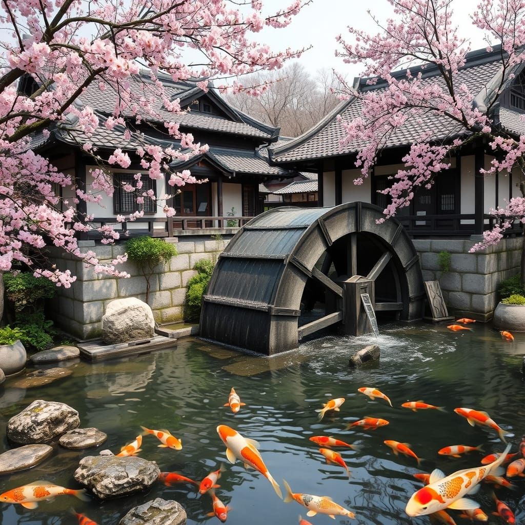 Ancient Japanese waterwheel  by @iAmDaddyRandy