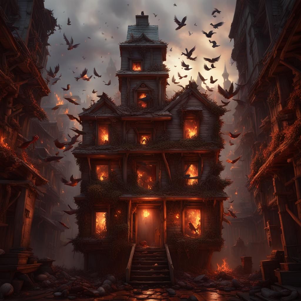 A Dove house filld with Doves & Pigeons
Shudders Hell thr' a...
