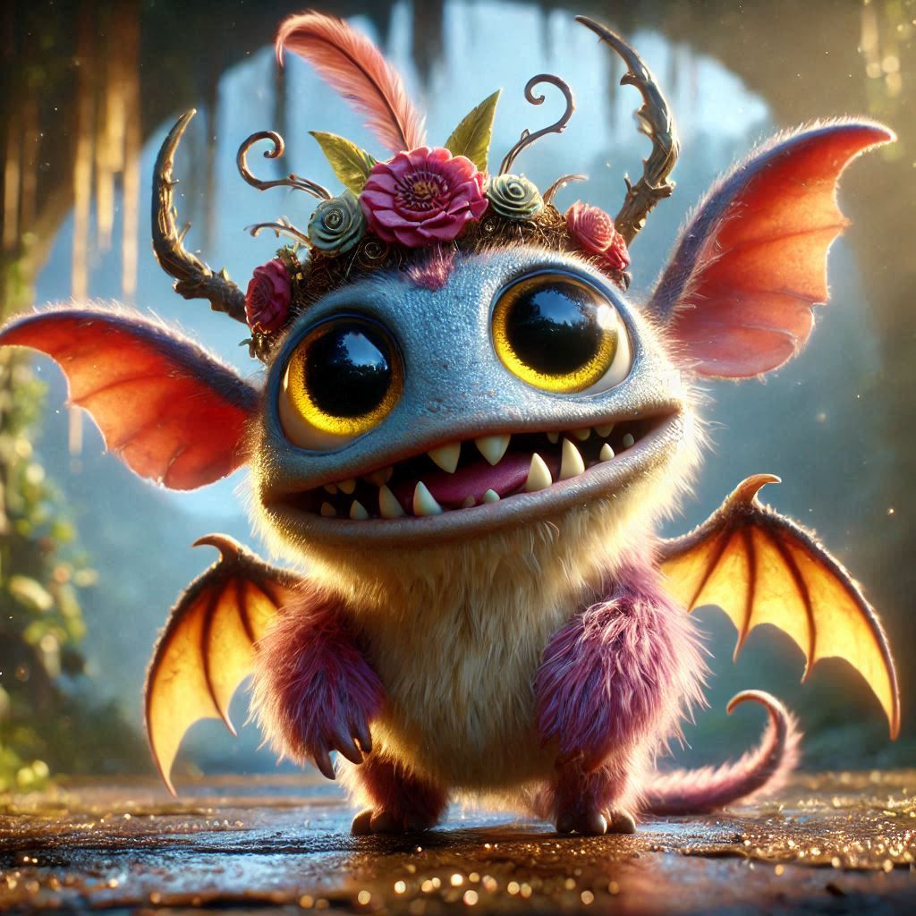 adorable fairy-tale fantasy creature portrait..