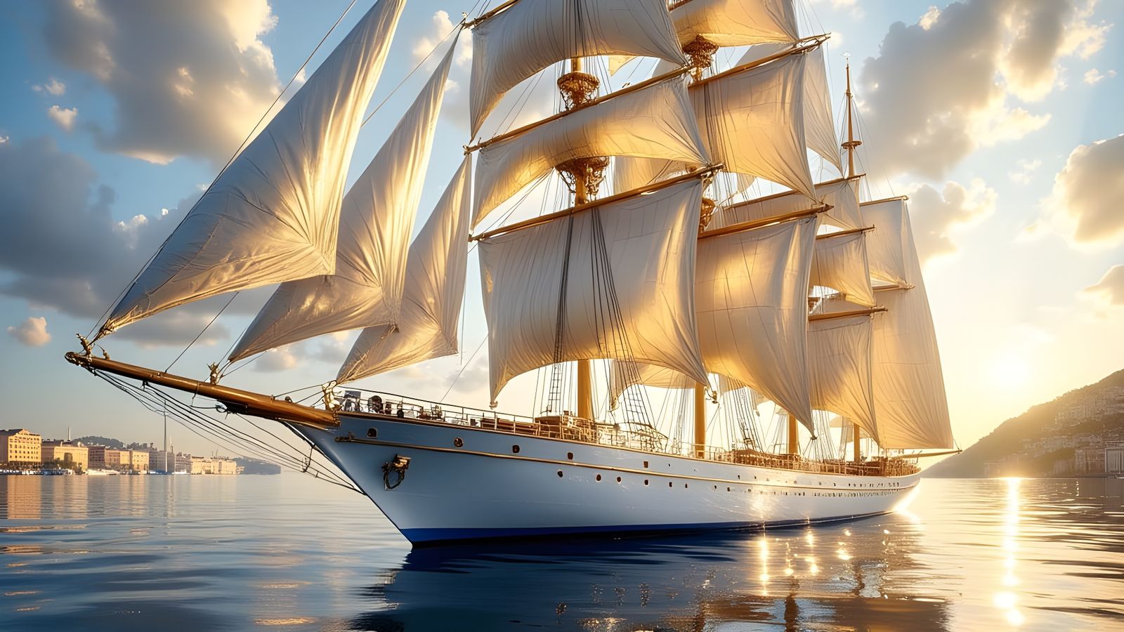 Royal Clipper cruise ship approaching Marseille  by @Gary Murakami