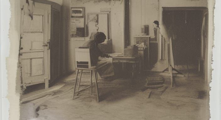 Man in his studio