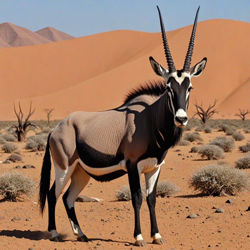 GEMSBOK IN NAMIB NAUKLUFT NATIONAL PARK NAMIBIA visual data 3