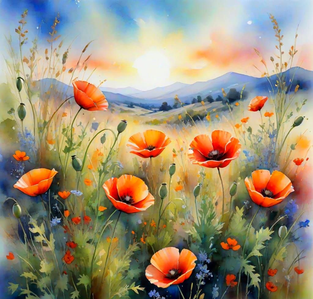Poppy Meadow   by @Melanie Rhoades 