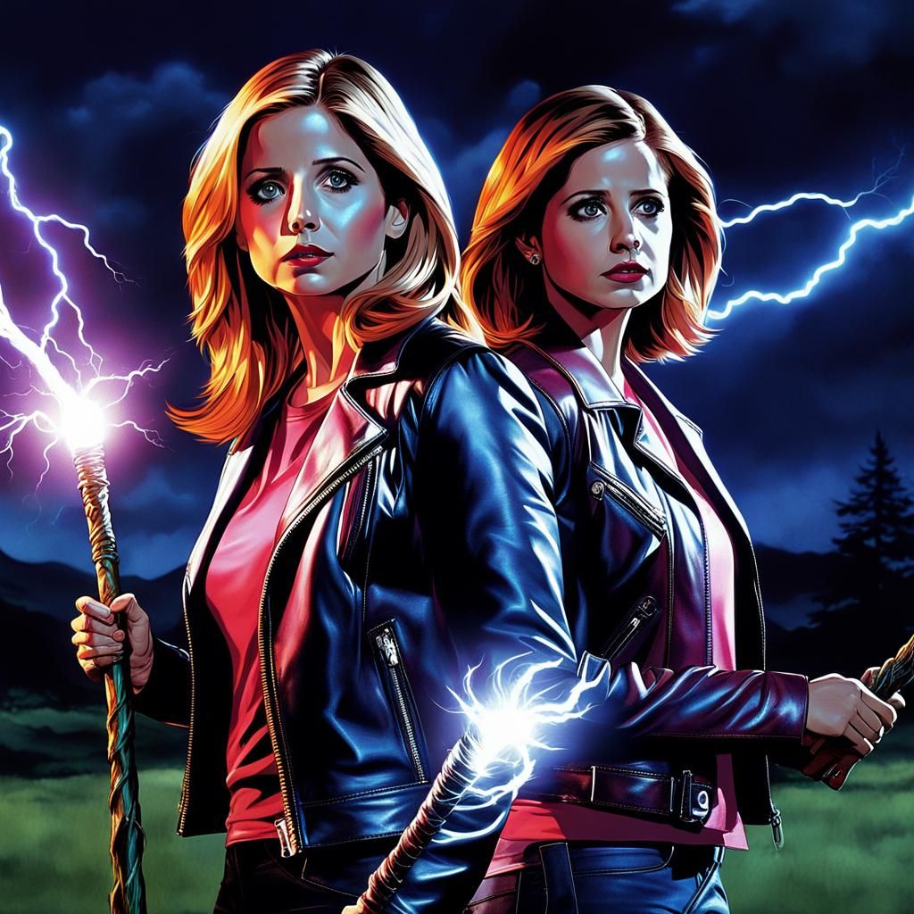 Sarah Michelle Gellar buffy the vampire Slayer 50s movie pan...