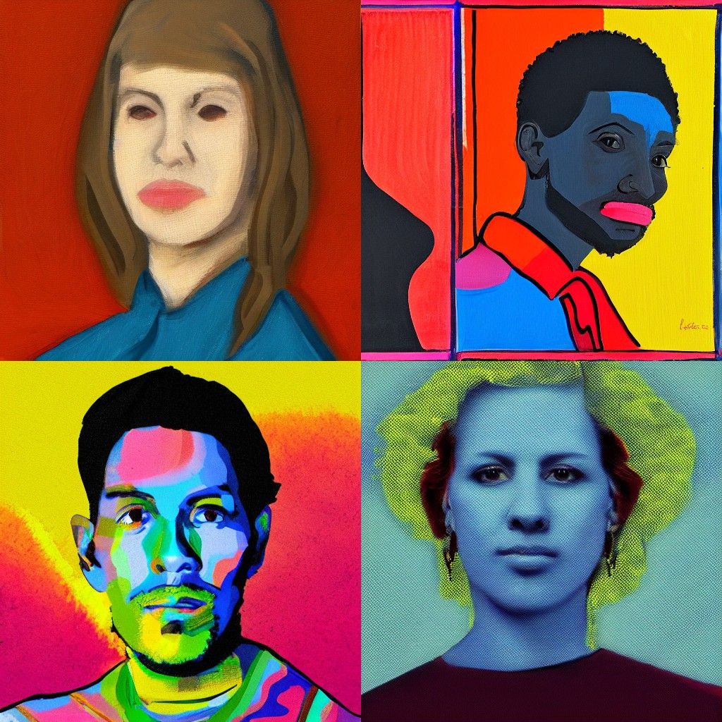 A portrait in the style of Color Field