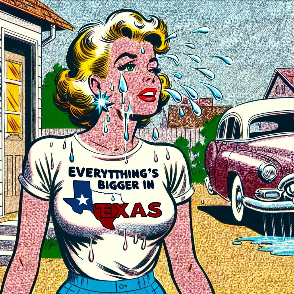 Texas summer: where crying and sweating are indistinguishable.  by @Queen of the gas station 