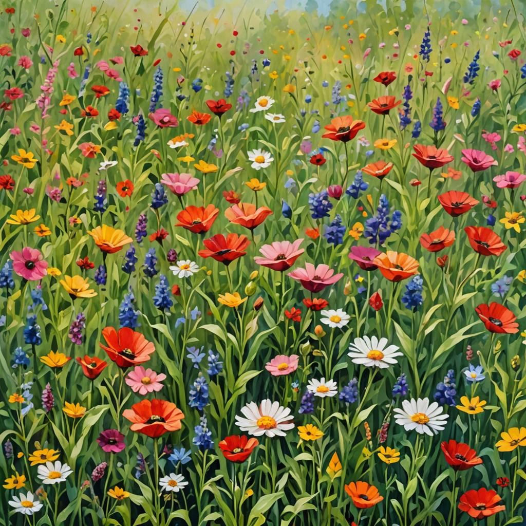 Beautiful flower meadow