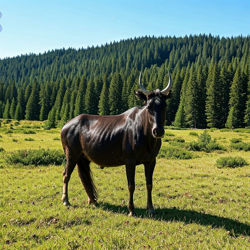 Idyllic Mountain Village in Impressionistic Style