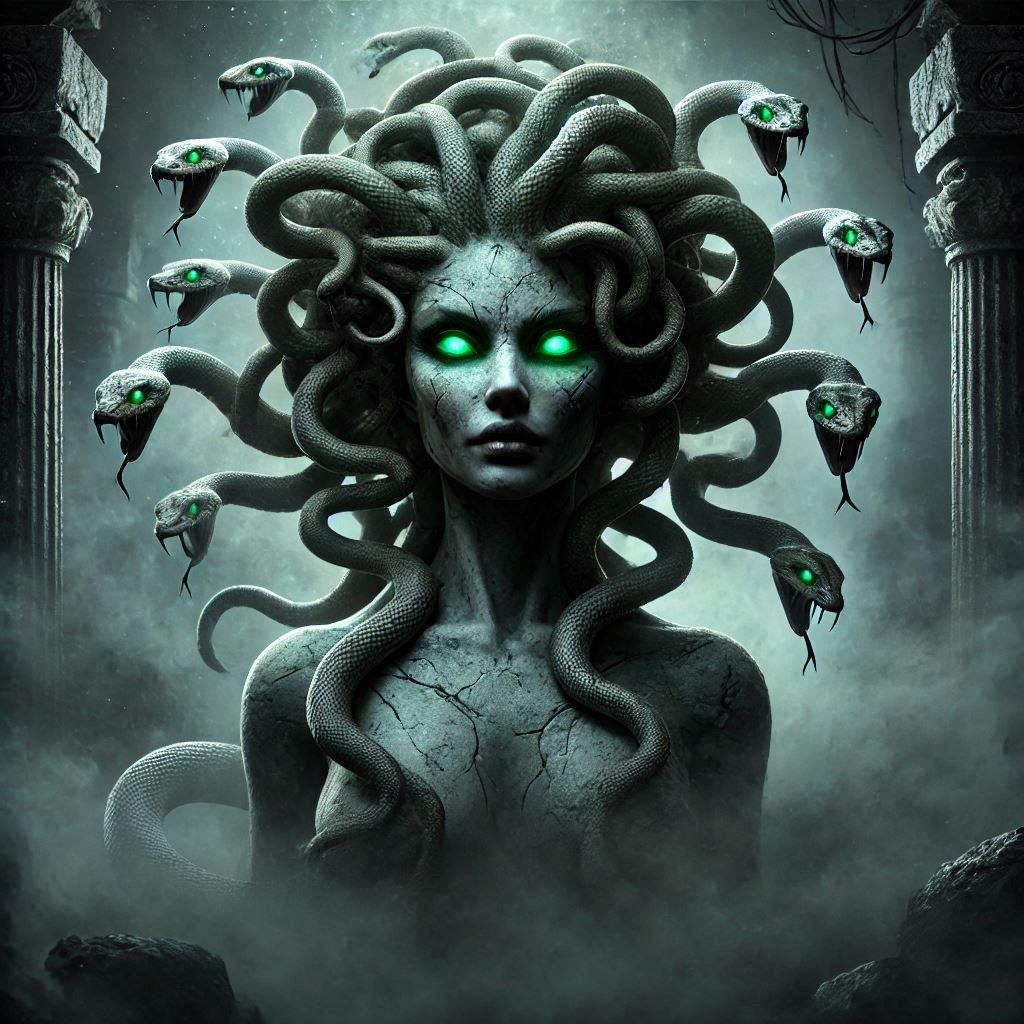 „Care for a little dance with me, or have you already turned to stone under my gaze?“