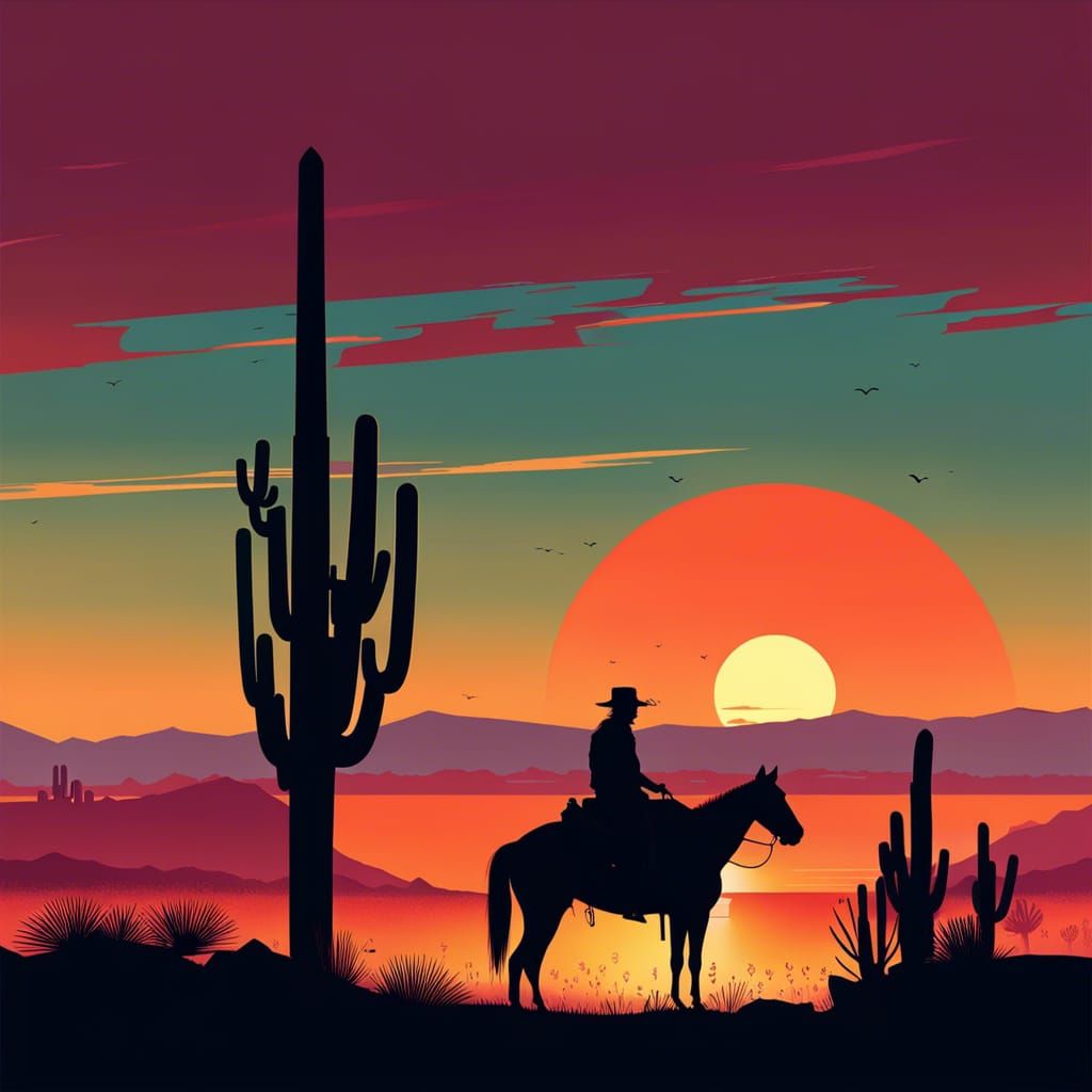 Desert Sunset  by @Hintero
