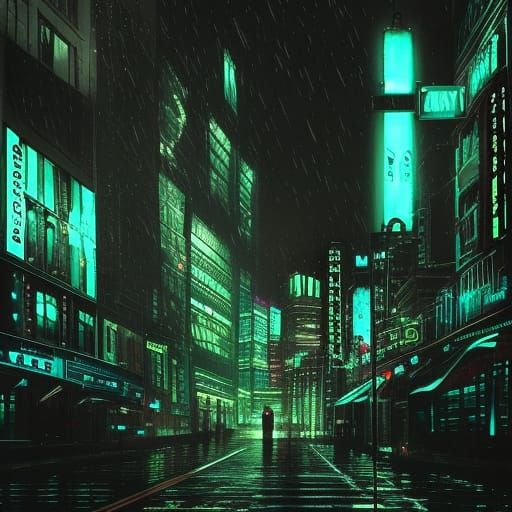 Neon noir on a rainy night  by @Helen Richardson