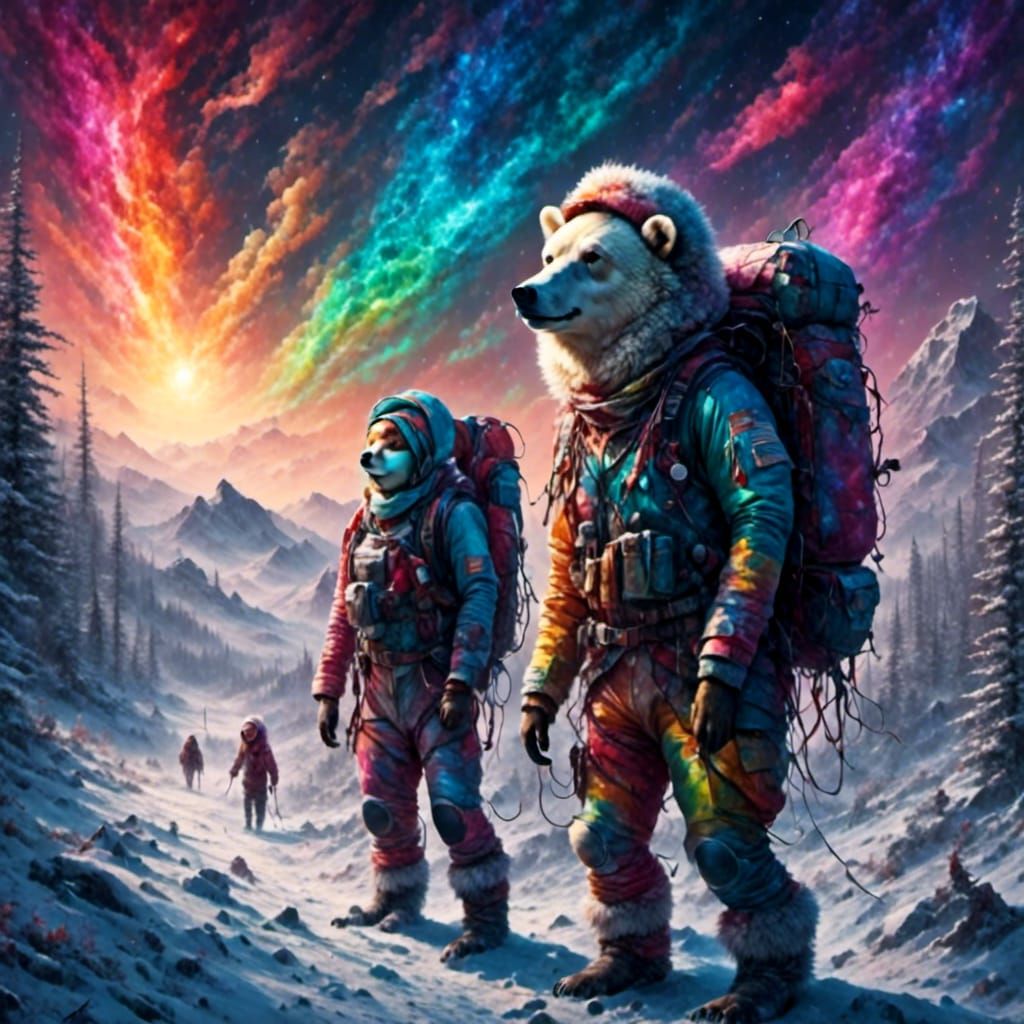 <lora:Muted Rainbow:1.0> <lora:Inconceivable:1.0> Winter sol...