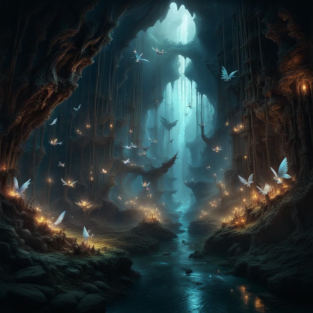 In the glittering depths of the Faery Realm...  by @Rogar