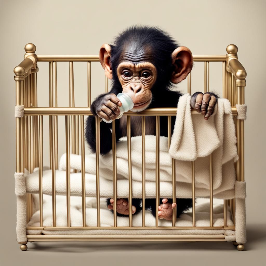 Baby Chimp - AI Generated Artwork - NightCafe Creator