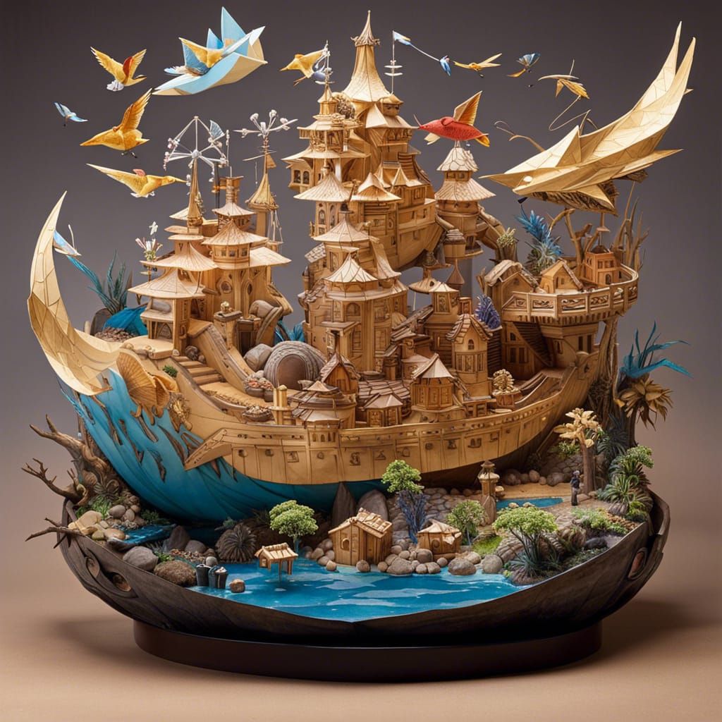 Origami world   by @Mr Doodle