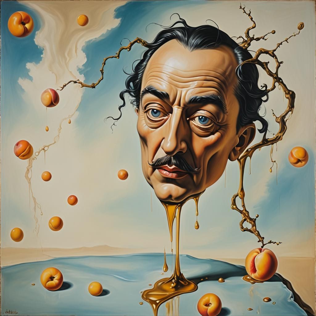 You Want a Peach of me? surrealism Salvador Dali matte backg...