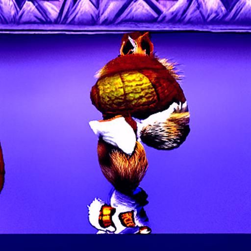 Conker the Squirrel Conkers Bad Fur Day Conker AI Generated Artwork