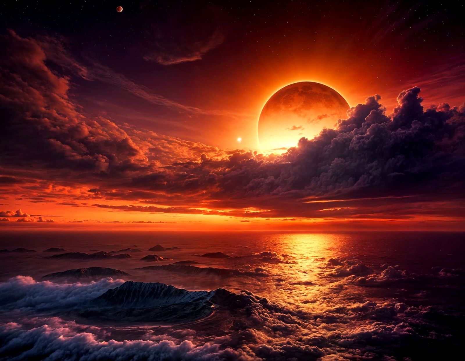 otherwordly sunset  by @photon