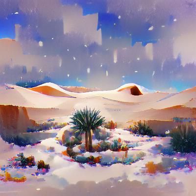 Snowy desert